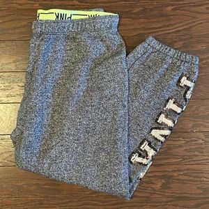 PINK Heathered Grey Joggers